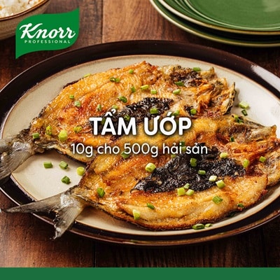 Knorr Bột Nêm Hải Sản 300g - Knorr Bột Nêm Hải Sản làm từ tôm cá và hải sản tự nhiên giúp tăng hương vị hải sản đậm đà và hấp dẫn hơn cho các món ăn hải sản.